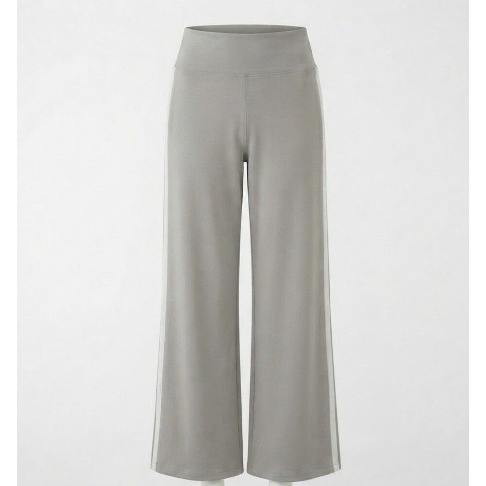 Velocity Active Stretch Everyday Wide Leg Pants Women's M Beige/off white Stripe